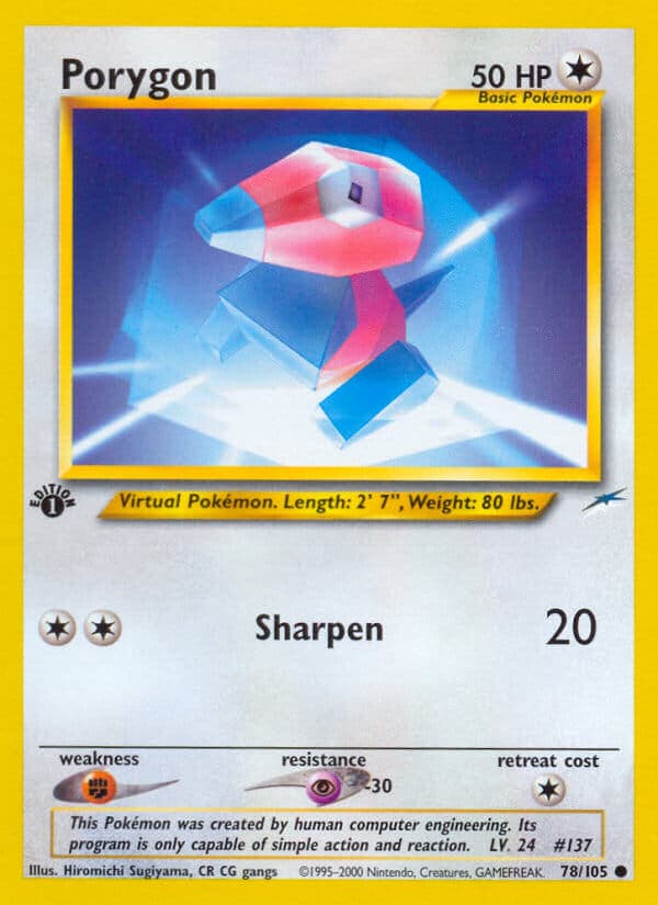 Porygon — Neo Destiny Pokémon card