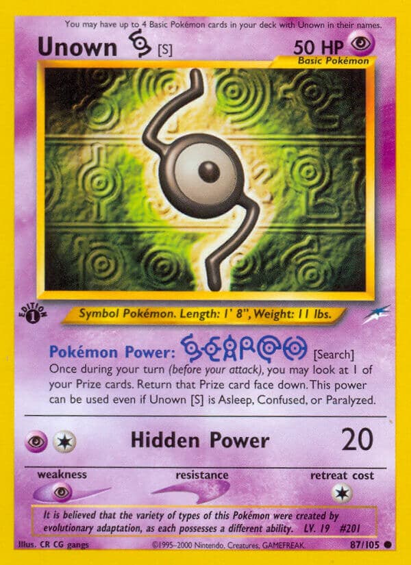 Unown S — Neo Destiny
