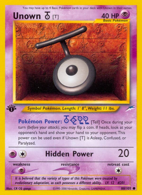 Unown T — Neo Destiny