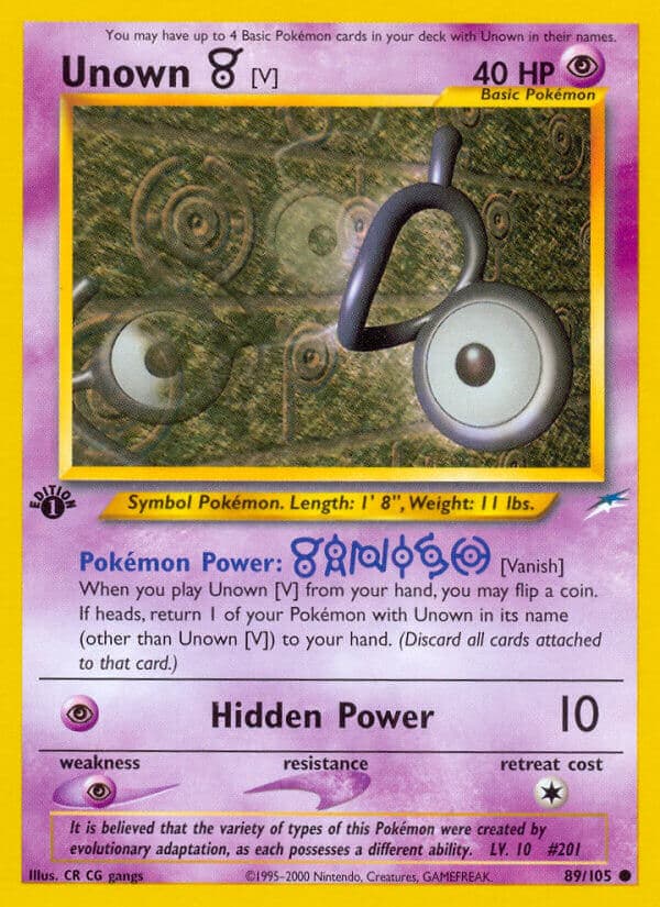 Unown V — Neo Destiny