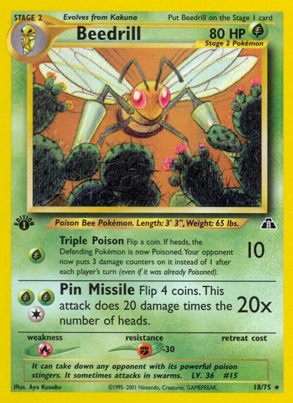 Beedrill — Neo Discovery Pokémon card