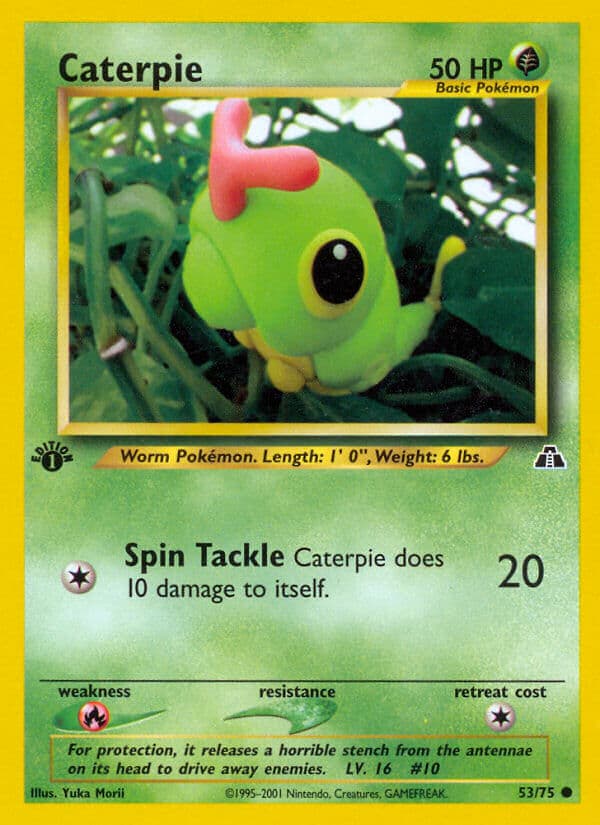 Caterpie — Neo Discovery Pokémon card