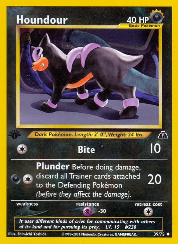 Houndour — Neo Discovery Pokémon card