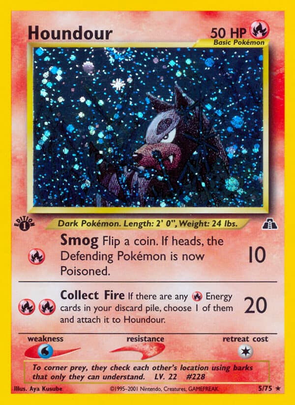 Houndour — Neo Discovery Pokémon card