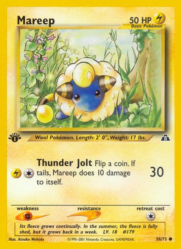 Mareep — Neo Discovery Pokémon card