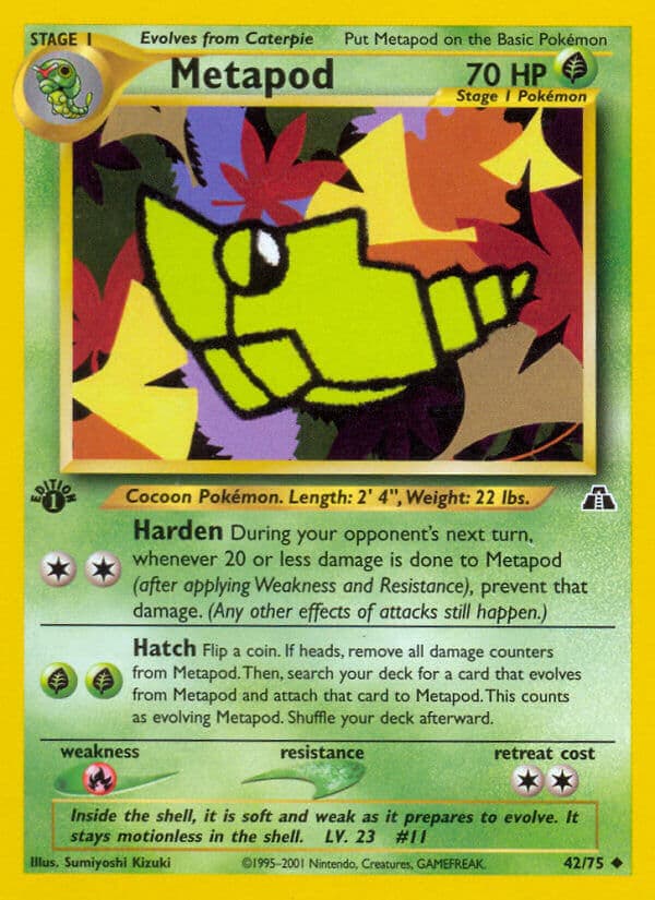 Metapod — Neo Discovery Pokémon card