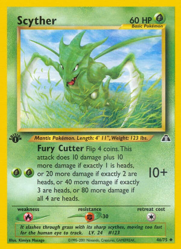 Scyther — Neo Discovery Pokémon card
