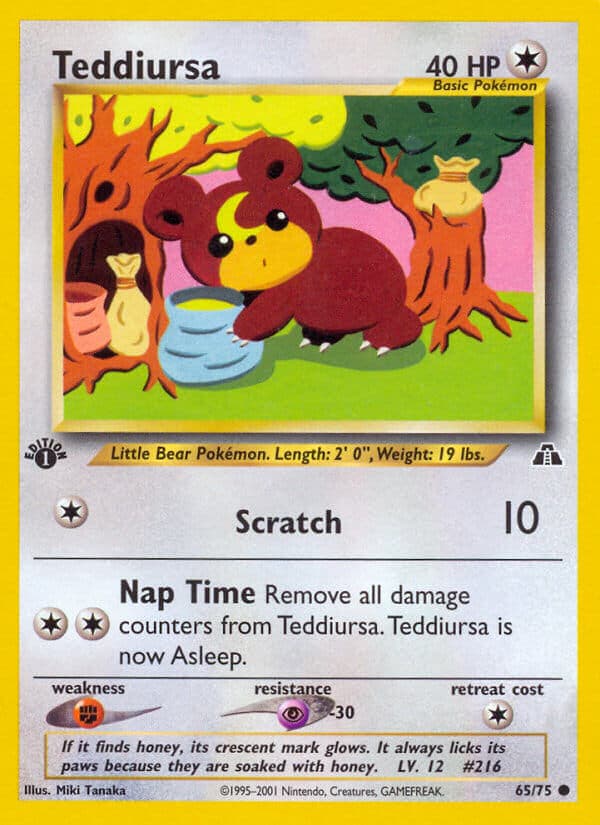 Teddiursa — Neo Discovery Pokémon card