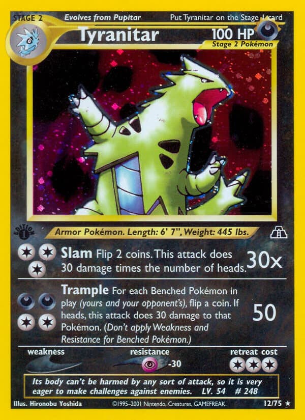 Tyranitar — Neo Discovery Pokémon card