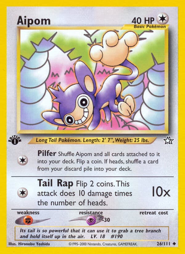 Aipom — Neo Genesis Pokémon card