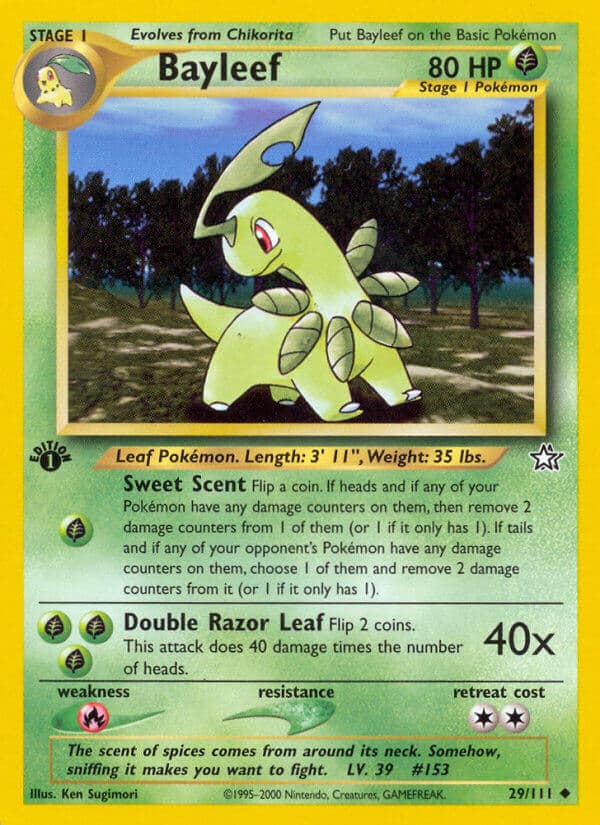 Bayleef — Neo Genesis Pokémon card