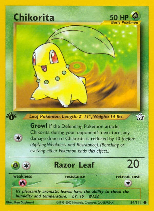 Chikorita — Neo Genesis Pokémon card