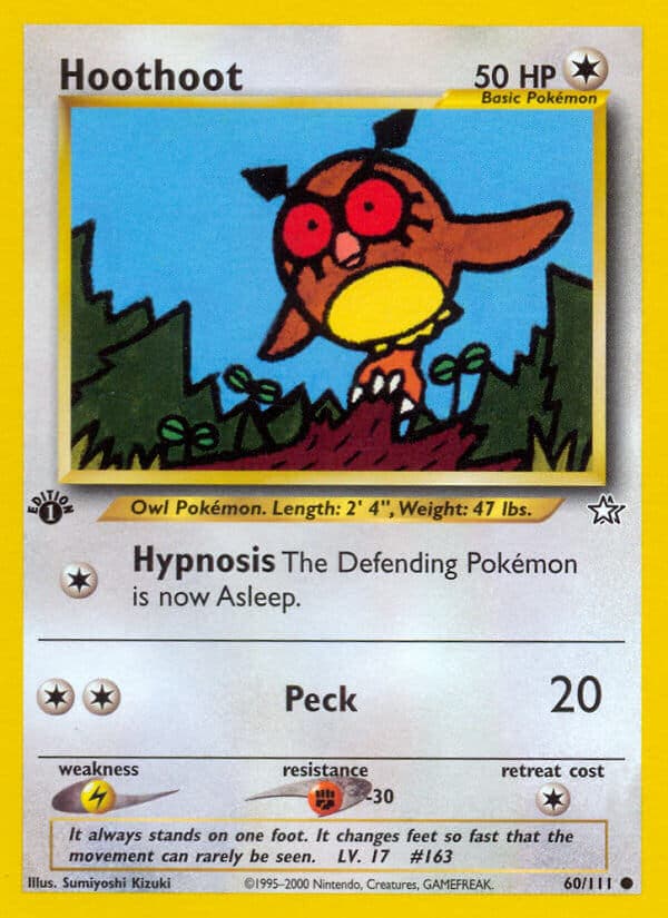 Hoothoot — Neo Genesis Pokémon card