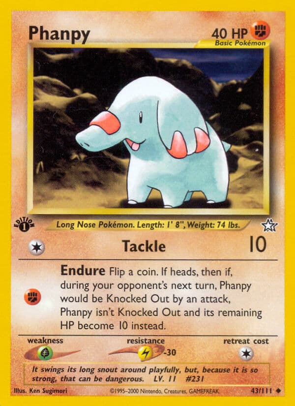 Phanpy — Neo Genesis Pokémon card