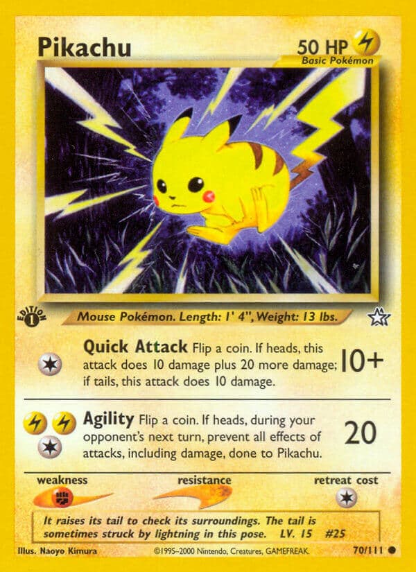 Pikachu — Neo Genesis Pokémon card