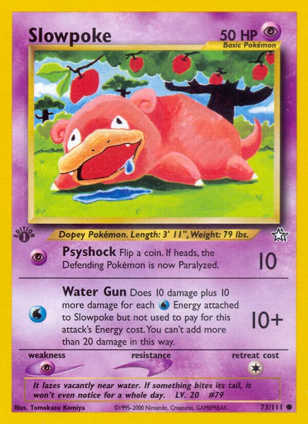 Slowpoke — Neo Genesis Pokémon card