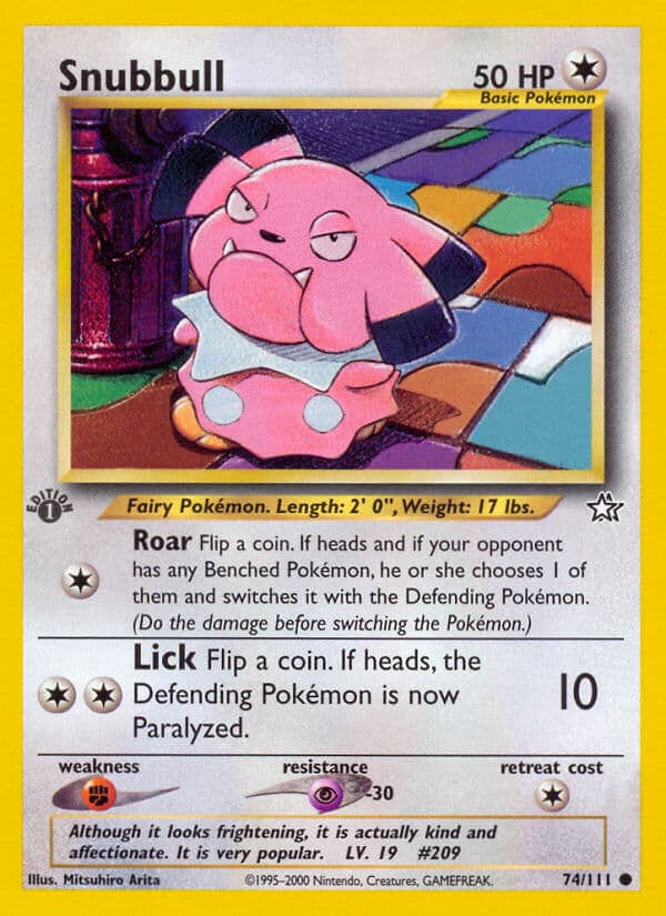 Snubbull — Neo Genesis Pokémon card