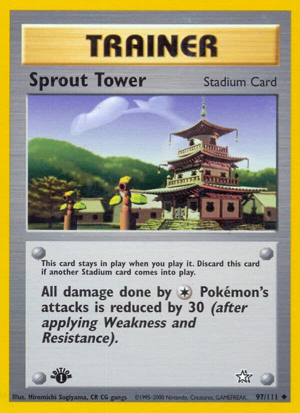 Sprout Tower — Neo Genesis Pokémon card