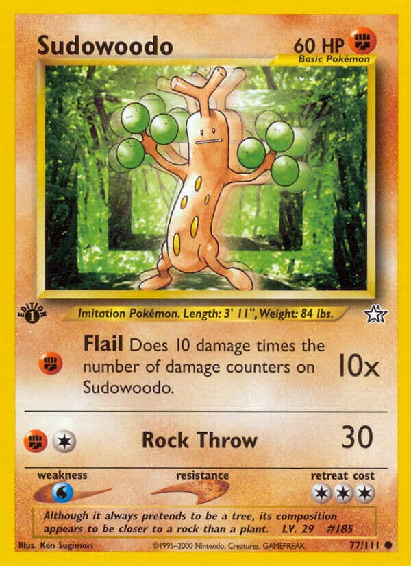 Sudowoodo — Neo Genesis Pokémon card