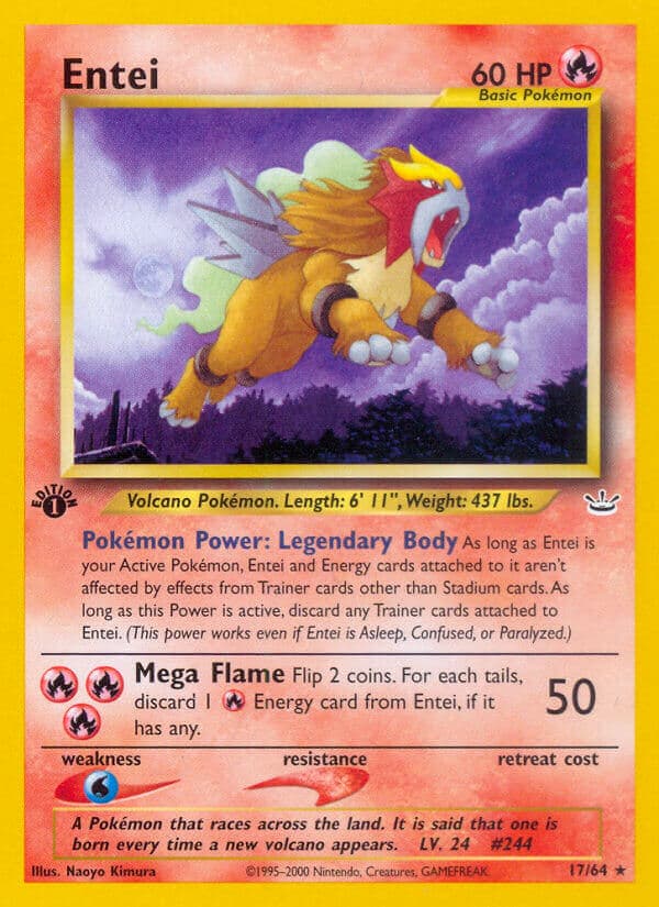 Entei — Neo Revelation Pokémon card