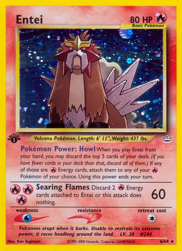 Entei — Neo Revelation Pokémon card