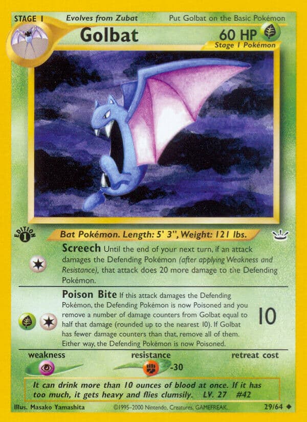 Golbat — Neo Revelation Pokémon card