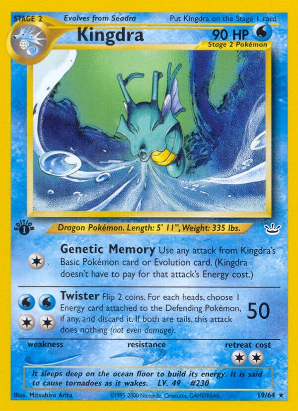 Kingdra — Neo Revelation Pokémon card