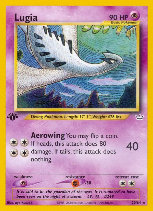 Lugia — Neo Revelation Pokémon card