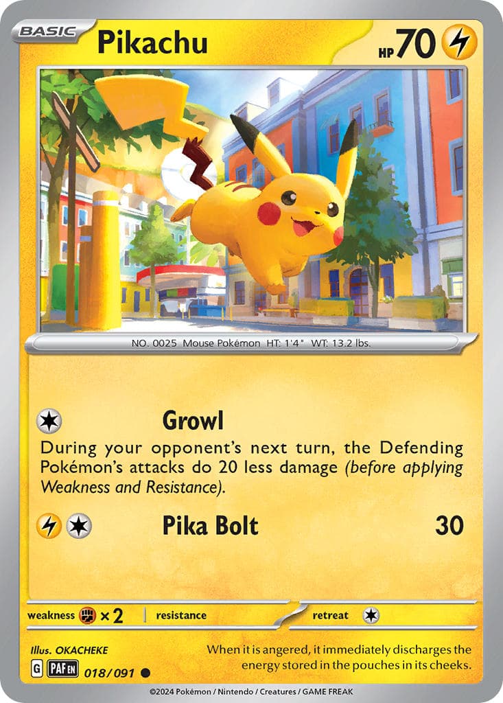 Pikachu — Paldean Fates Pokémon card
