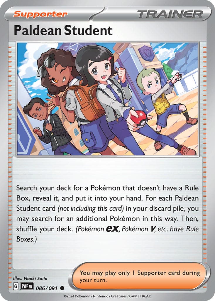 Paldean Student — Paldean Fates Pokémon card