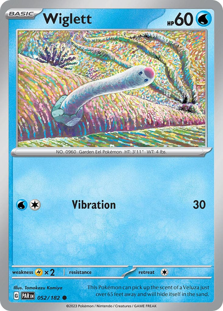 Wiglett — Paradox Rift Pokémon card