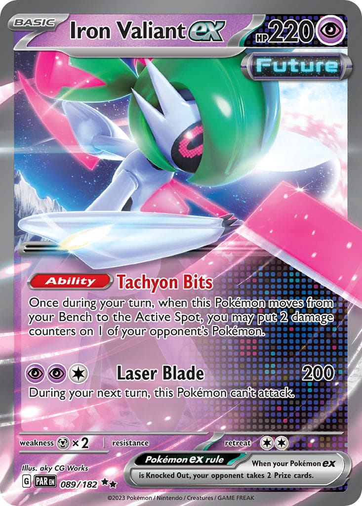 Iron Valiant ex — Paradox Rift Pokémon card