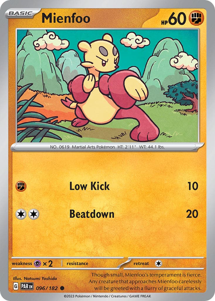Mienfoo — Paradox Rift Pokémon card