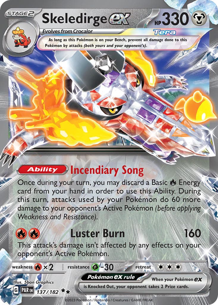 Skeledirge ex — Paradox Rift Pokémon card