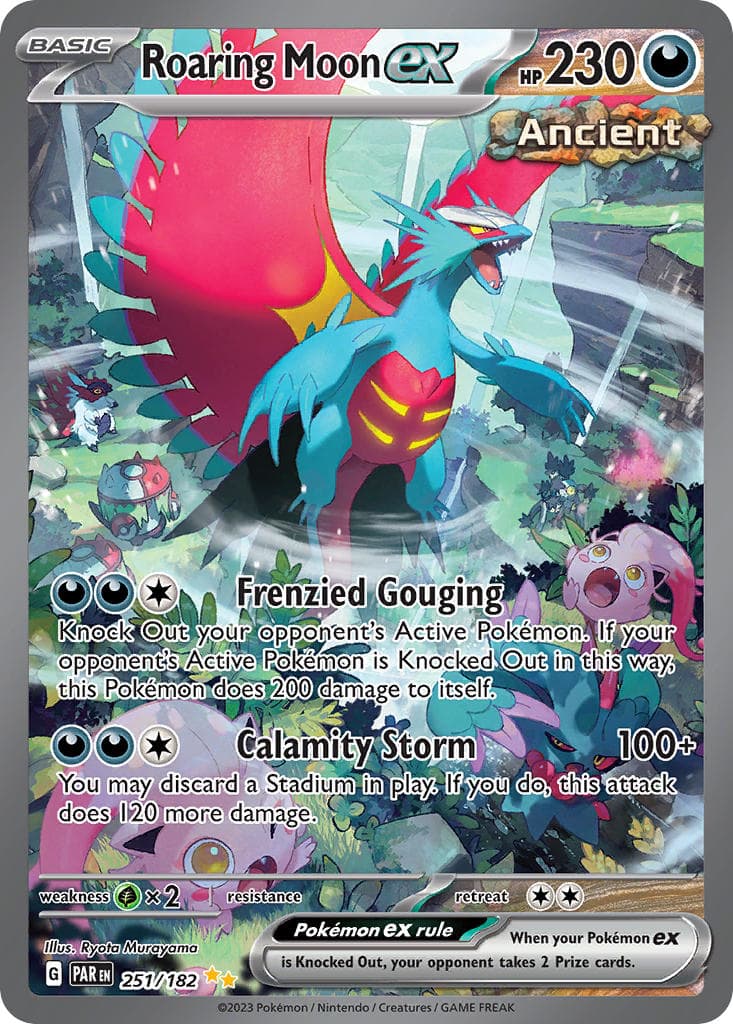 Roaring Moon ex — Paradox Rift Pokémon card