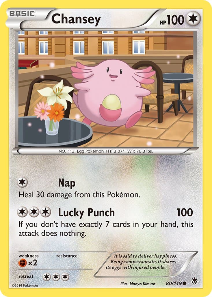 Chansey — Phantom Forces Pokémon card