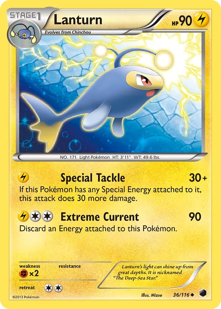 Lanturn — Plasma Freeze Pokémon card