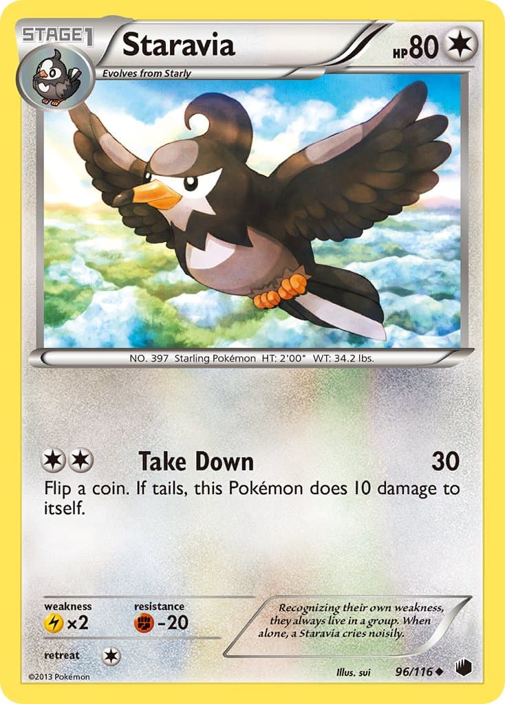 Staravia — Plasma Freeze Pokémon card