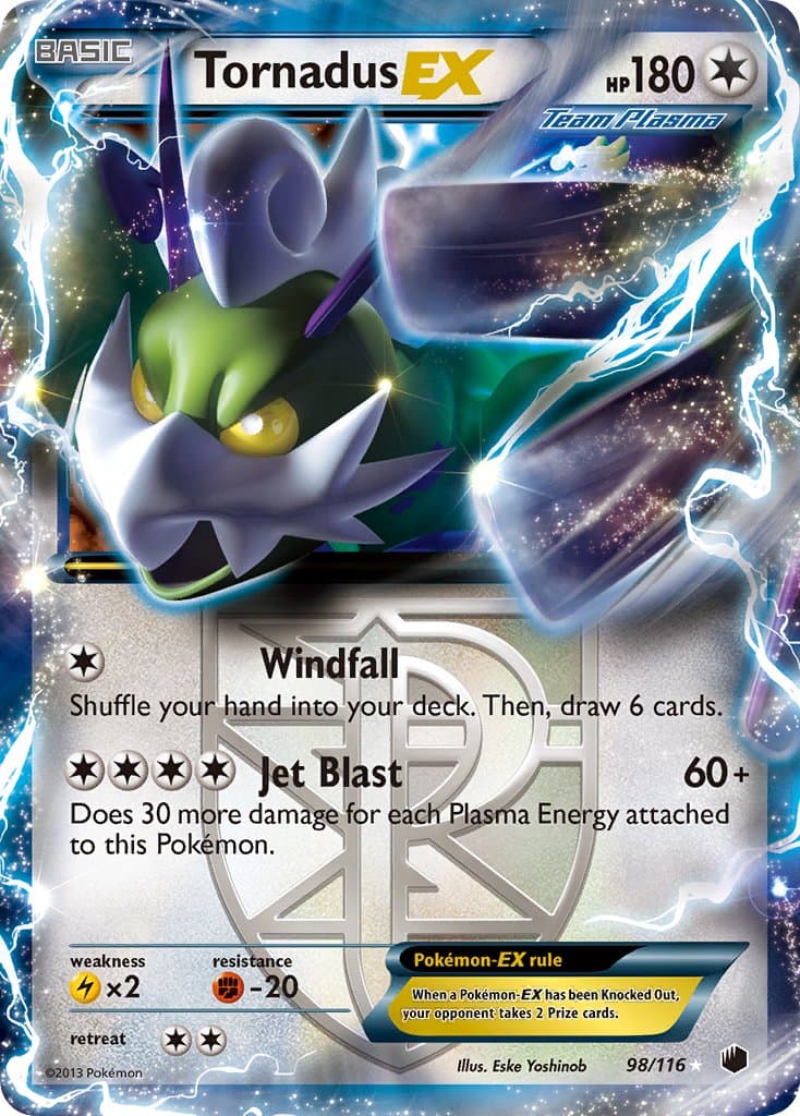 Tornadus Ex — Plasma Freeze Pokémon card