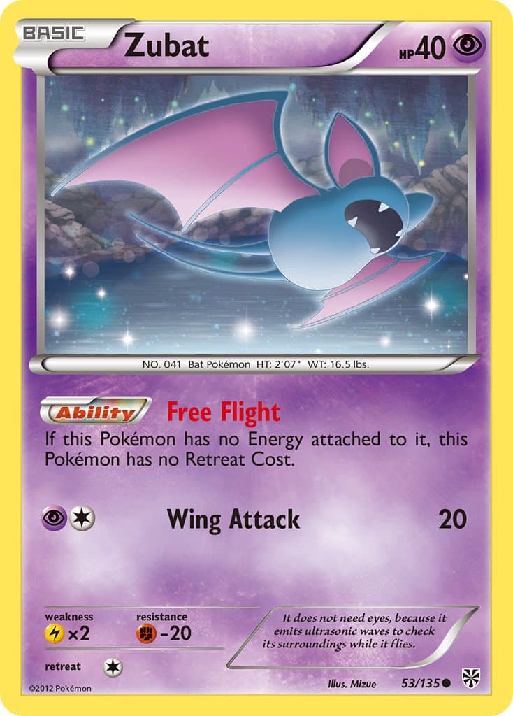 Zubat — Plasma Storm Pokémon card