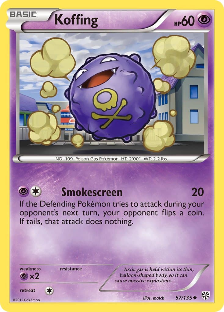 Koffing — Plasma Storm Pokémon card