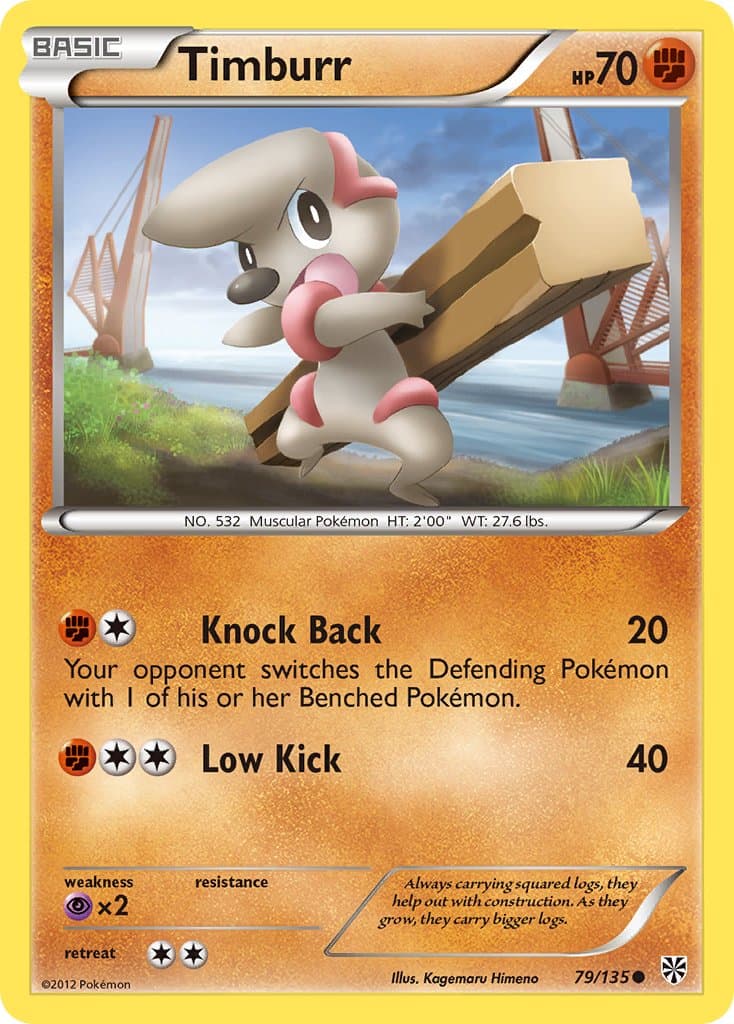 Timburr — Plasma Storm #79 Pokémon Card | PokéListing