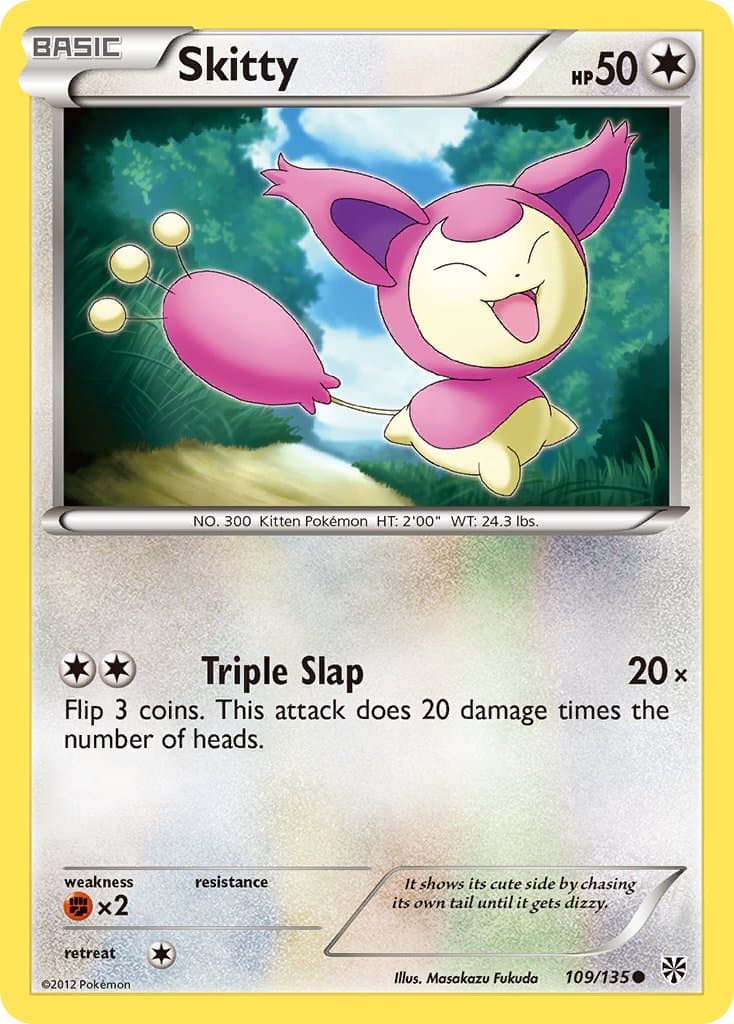 Skitty — Plasma Storm Pokémon card