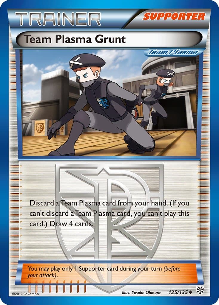 Team Plasma Grunt — Plasma Storm Pokémon card