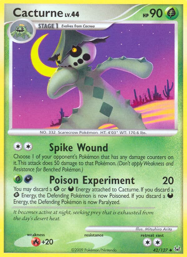 Cacturne — Platinum Pokémon card