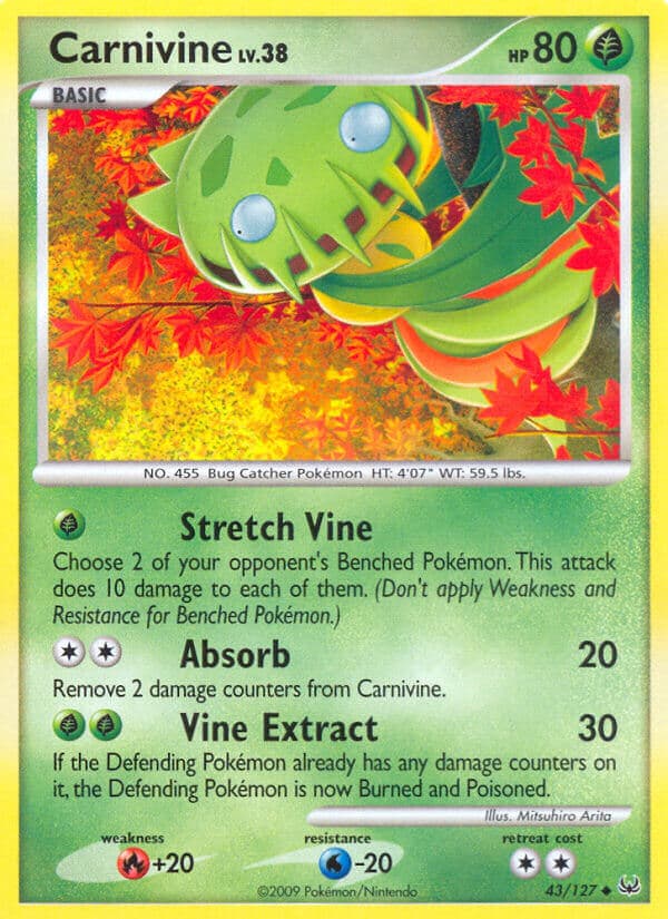 Carnivine — Platinum Pokémon card