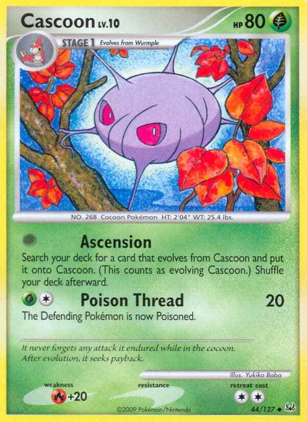 Cascoon — Platinum Pokémon card