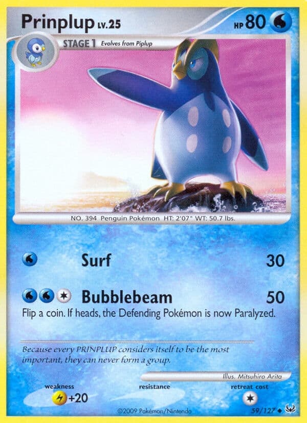 Prinplup — Platinum Pokémon card
