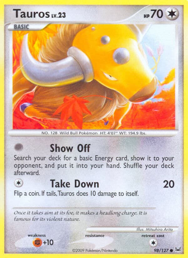 Tauros — Platinum Pokémon card