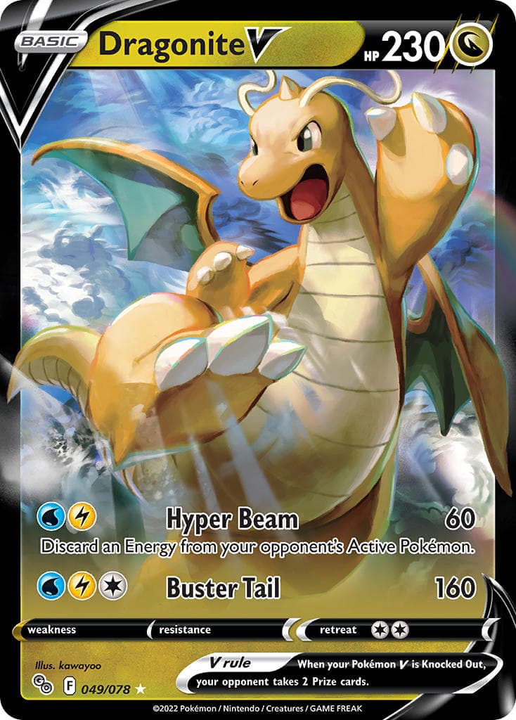 Dragonite V — Pokemon Go Pokémon card